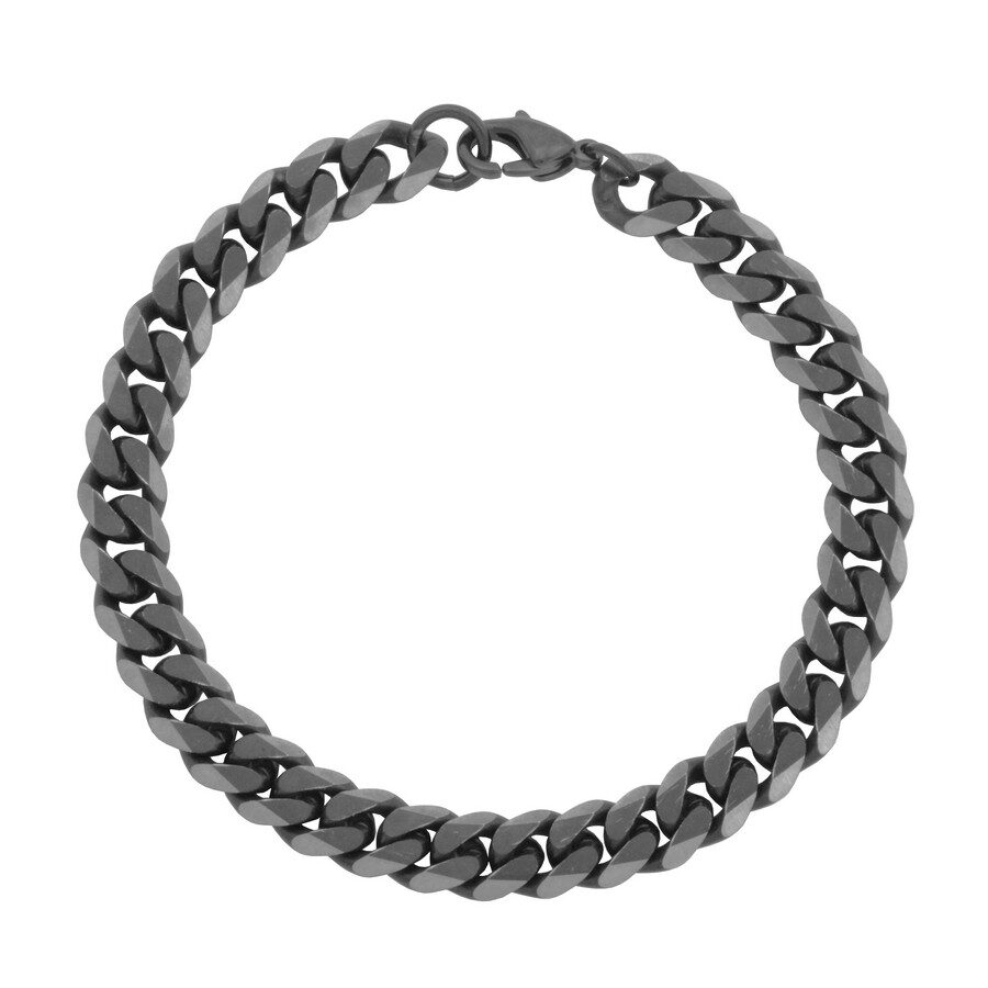 A sleek silver chain necklace with a sturdy clasp.