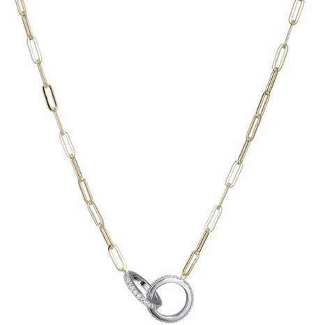 Silver chain necklace with a spring ring clasp.