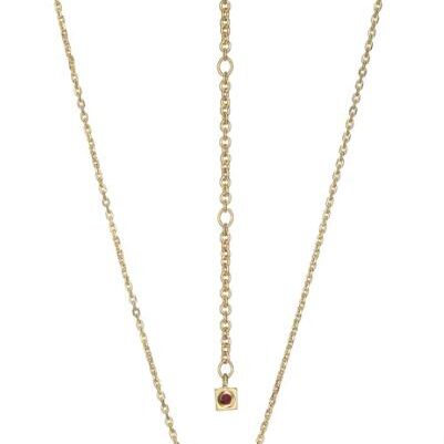 Elegant gold necklace with a delicate chain and a small pendant.