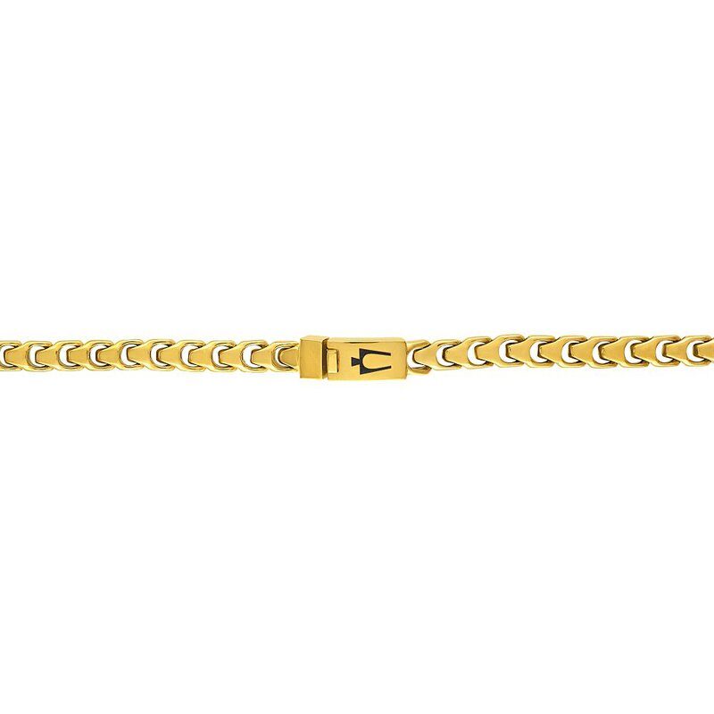 Elegant gold bracelet with a classic link design.